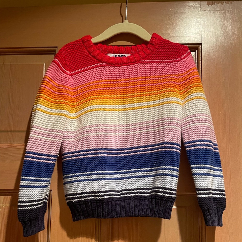 Old Navy Rainbow Striped Toddler Sweater